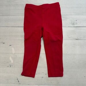 Primary girls red leggings 18/24 months